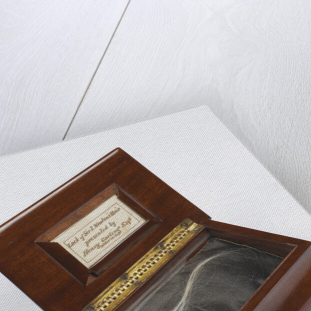 Lock of Newton's hair by Anonymous