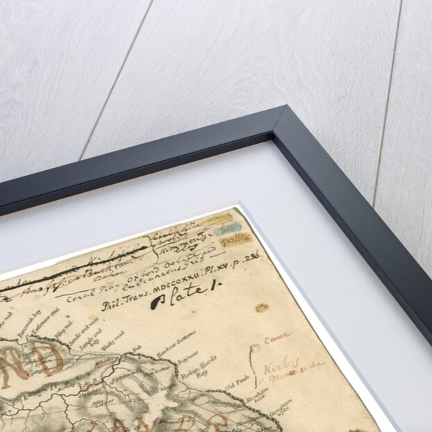 Map of Cleveland, Yorkshire and Kirkdale Cave by William Buckland