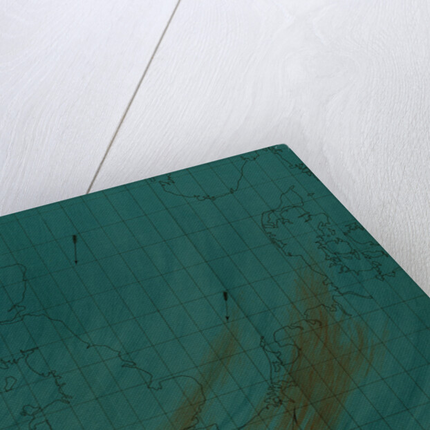 Map showing polar air current by Martin & Hood