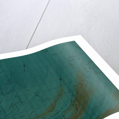 Map showing polar air current by Martin & Hood