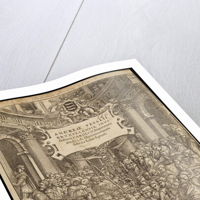 Title page of 'De humani corporis fabrica' by Studio of Titian