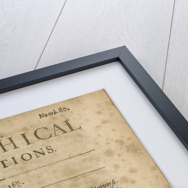 Contents page of Philosophical Transactions of the Royal Society, Volume 6 by Anonymous