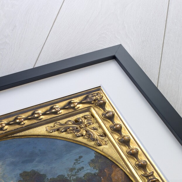 Rustic landscape with shepherd and animals by Philipp Peter Roos