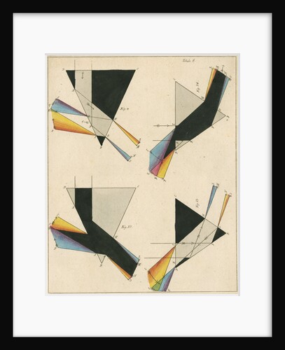 Spectra from light shone through prisms by Anonymous