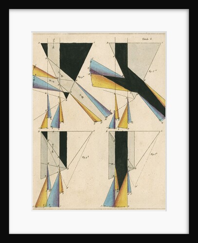 Spectra from light shone through prisms by Anonymous