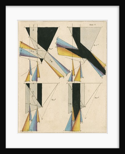 Spectra from light shone through prisms by Anonymous