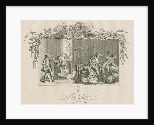 Scutching of hemp plant fibre by Richard Reeve