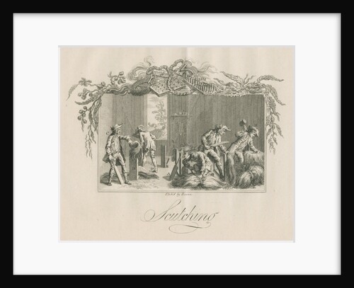 Scutching of hemp plant fibre by Richard Reeve