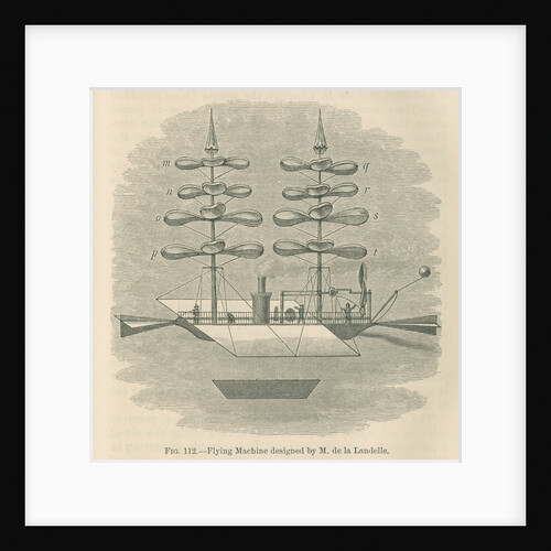 'Flying machine designed by M. de la Landelle' by William Ballingall