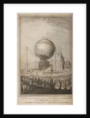 Flight of a Montgolfier balloon by Nicholas Delaunay