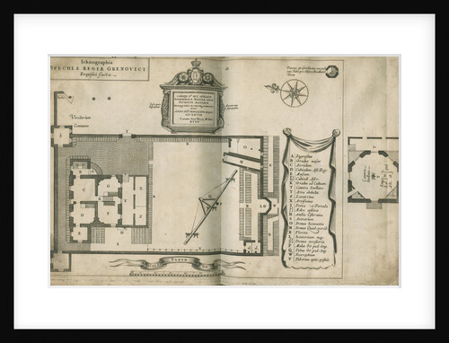 Plan of the Royal Observatory, Greenwich by Francis Place