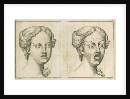 'A face demonstrating veneration or reverence and a face showing fear and terror' by James Mynde