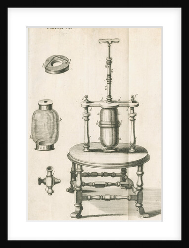 Hauksbee's equipment for pressure experiments by unknown