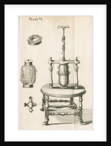Hauksbee's equipment for pressure experiments by unknown