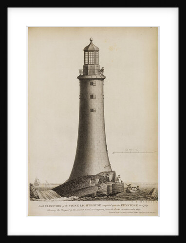 Smeaton's Lighthouse on the Eddystone Rocks by Edward Rooker