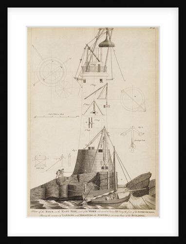 Smeaton's Lighthouse under construction on the Eddystone Rocks by James Record