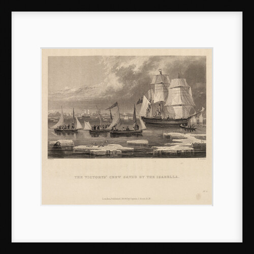 The Victory's crew saved by the Isabella by Edward Francis Finden