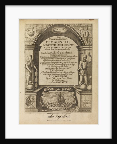 Title page of William Gilbert's 'De Magnete' by Peter Rollos I