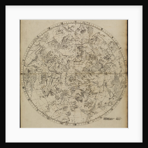 Northern planisphere, from John Flamsteed's 'Atlas Coelestis' by unknown