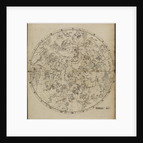 Northern planisphere, from John Flamsteed's 'Atlas Coelestis' by unknown