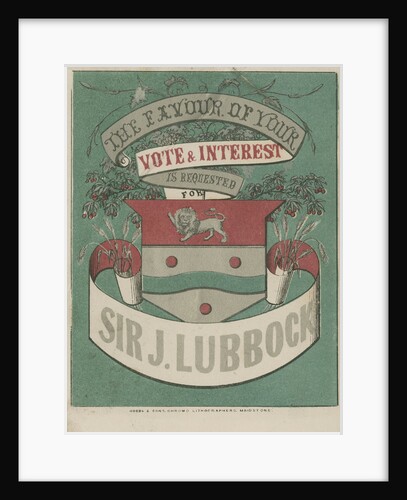Political flyer in support of Sir John Lubbock by William Hobbs and Sons
