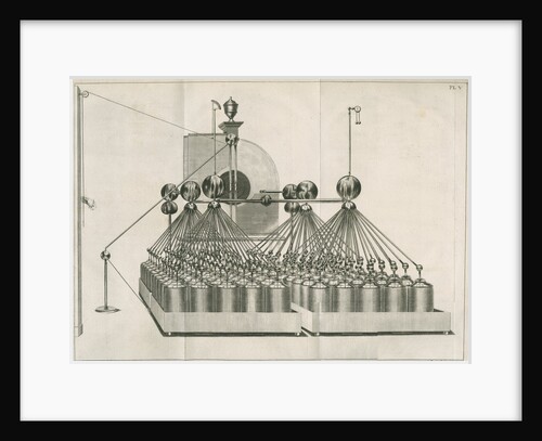 Electrical machine and Leyden jar batteries at Teyler's Museum by Barend de Backer