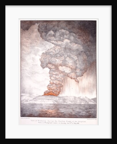 View of Krakatoa, 1883 by Parker & Coward