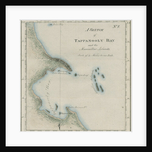 Map of Tappanooly Bay, Sumatra by unknown