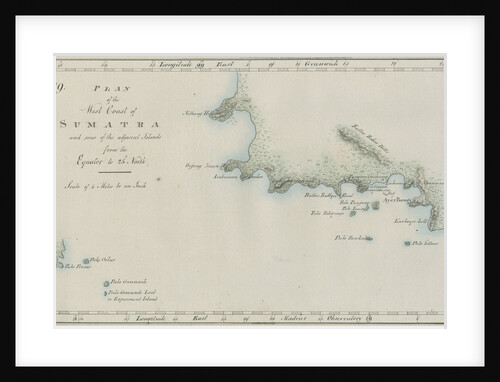 Map of the western Sumatra by unknown