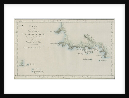 Map of the western Sumatra by unknown