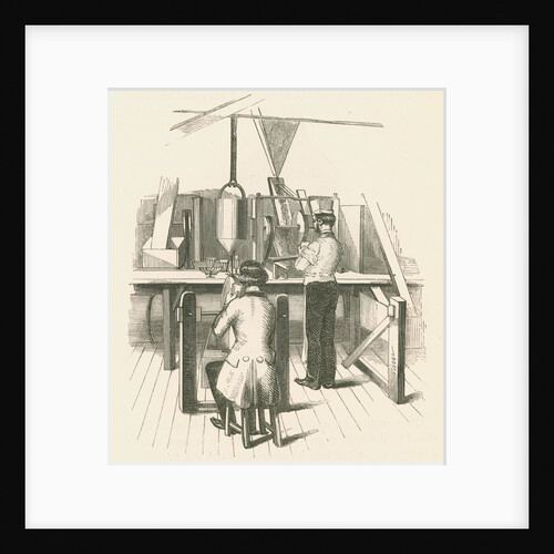 Glassworkers cutting glass by unknown