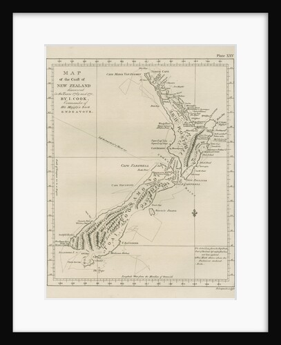 Map of the coast of New Zealand by Barak Longmate