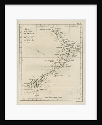 Map of the coast of New Zealand by Barak Longmate