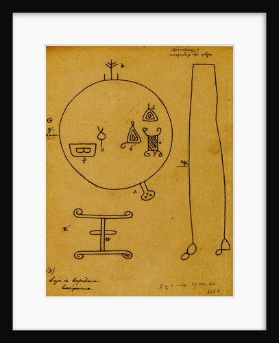 Picture-writing of a mandiocca-oven and quiver by Richard Spruce