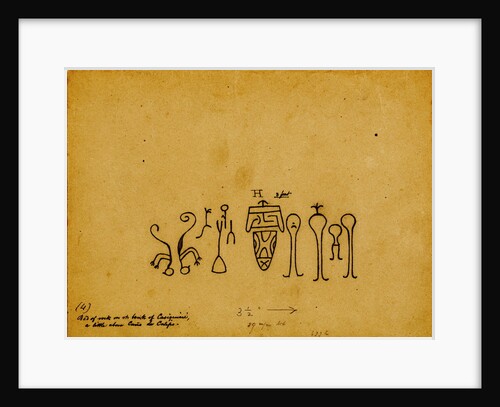 Picture-writing of a family group and iguanas by Richard Spruce