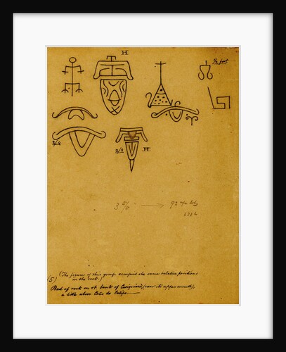 Picture-writing of a chief, animals and household goods by Richard Spruce