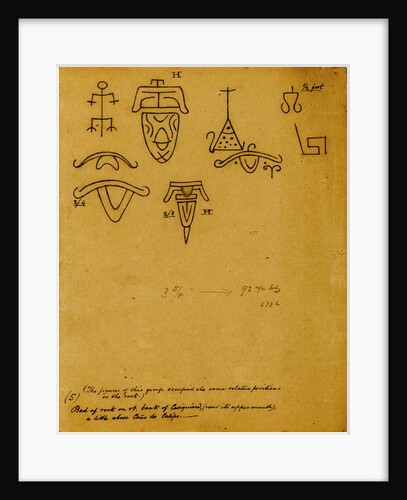 Picture-writing of a chief, animals and household goods by Richard Spruce