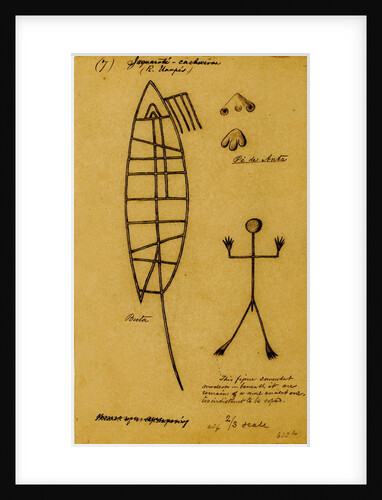 Picture-writing of a dolphin and the feet of tapir by Richard Spruce