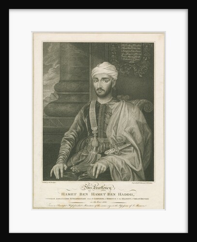 Portrait of Muhammed ibn Haddu (fl. 1680s) by M Tomkins