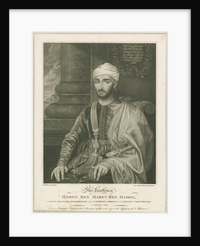 Portrait of Muhammed ibn Haddu (fl. 1680s) by M Tomkins