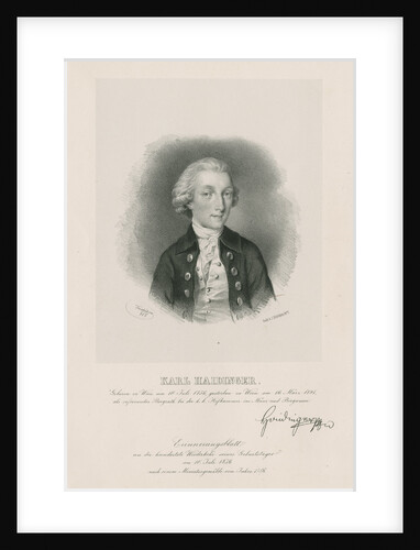 Portrait of Karl Maria Haidinger (1756-1797) by Joseph Kriehuber