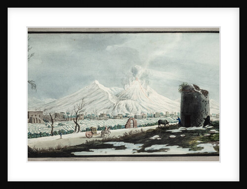 Crater of Mount Vesuvius by Pietro Fabris