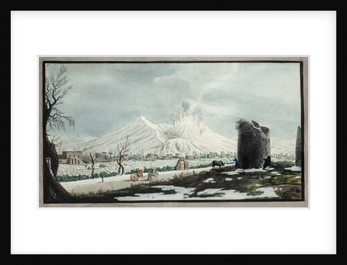 Crater of Mount Vesuvius by Pietro Fabris