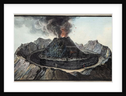 Crater of Mount Vesuvius by Pietro Fabris