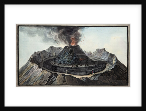 Crater of Mount Vesuvius by Pietro Fabris