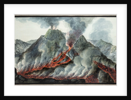 Crater of Mount Vesuvius by Pietro Fabris
