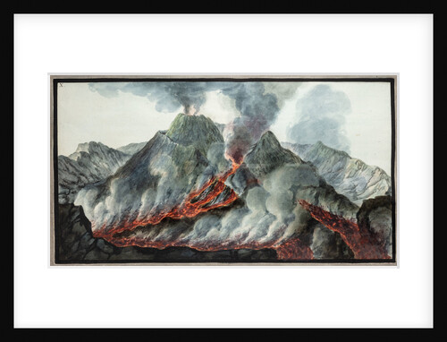 Crater of Mount Vesuvius by Pietro Fabris