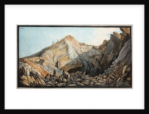 Crater of Mount Vesuvius by Pietro Fabris