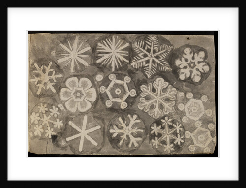 'Figures observ'd in snow' by Robert Hooke