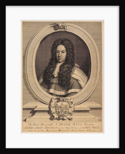 Portrait of Peter King, 1st Baron King of Ockham by George Vertue